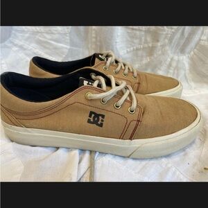 DC Men's Beige Canvas Sneakers. 9